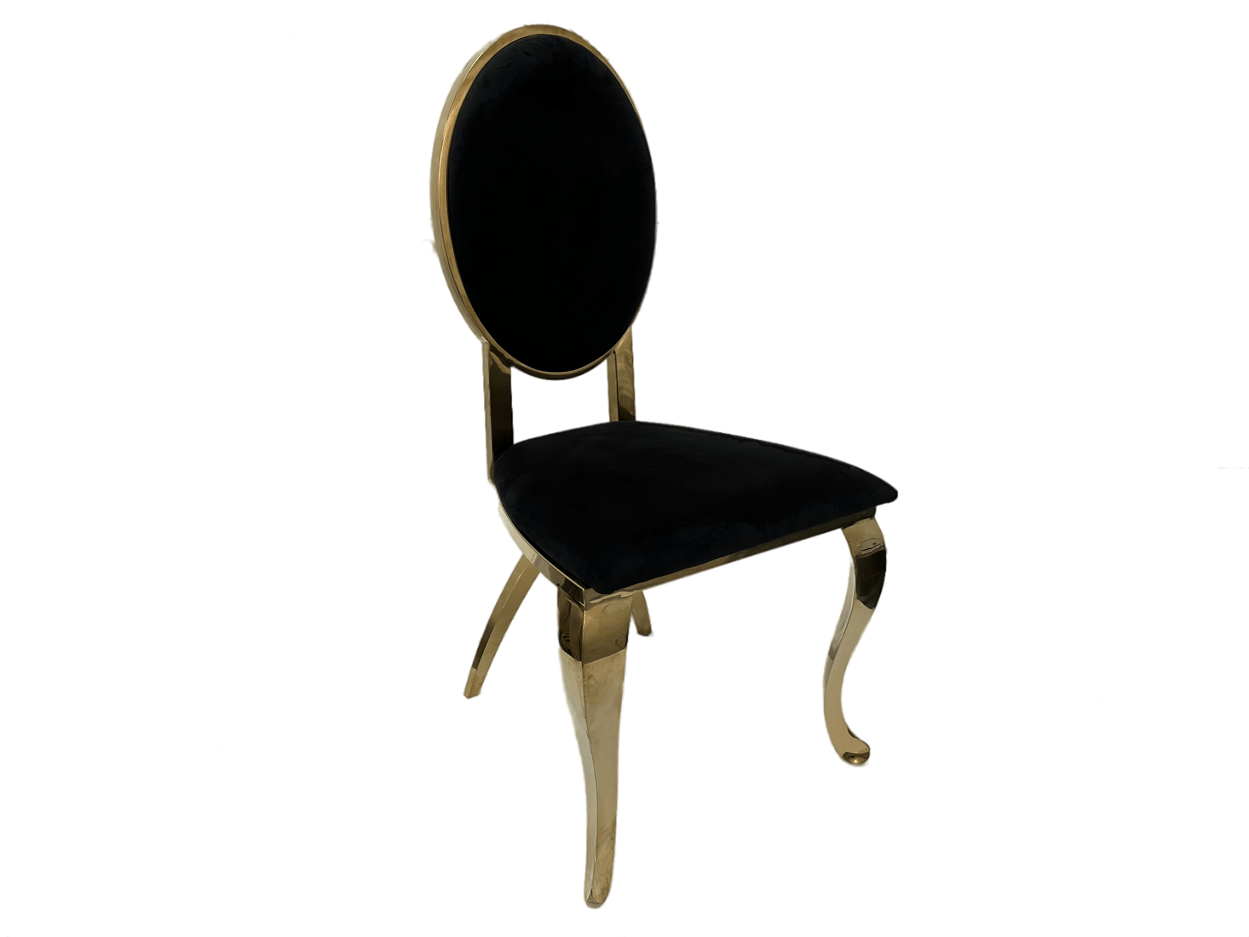 Cross Leg Gold Chair with Ruby Red Velvet Cushion