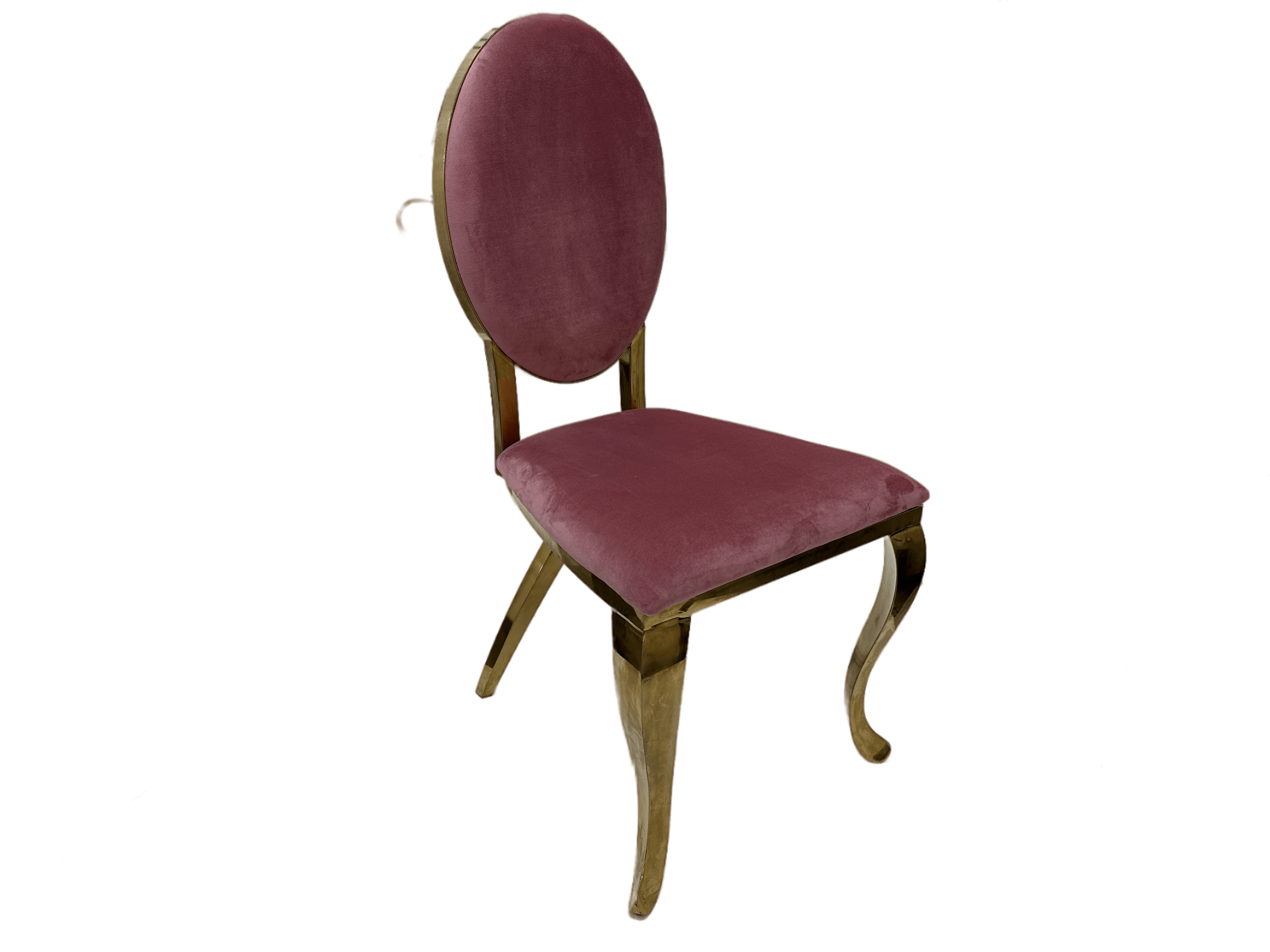 Cross Leg Gold Chair with Ruby Red Velvet Cushion