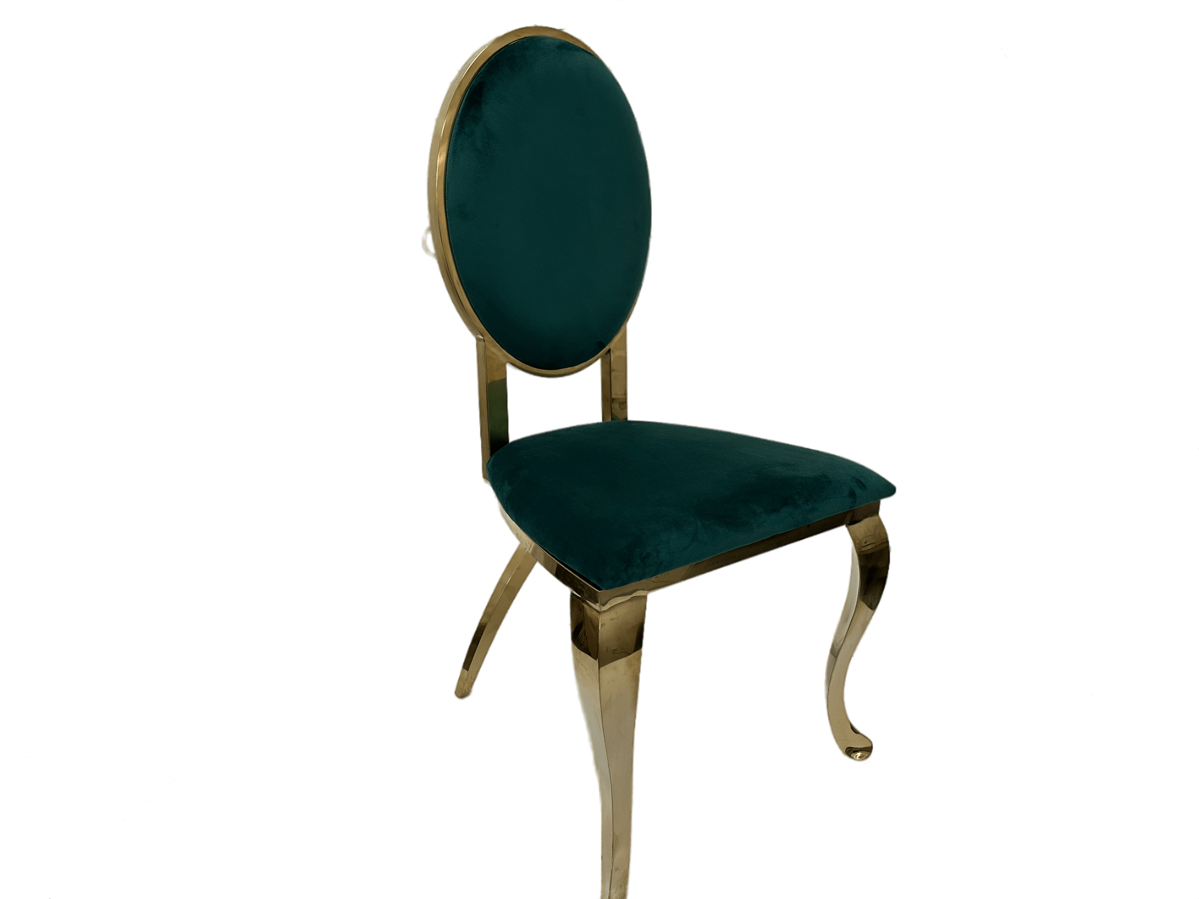 Cross Leg Gold Chair with Ruby Red Velvet Cushion