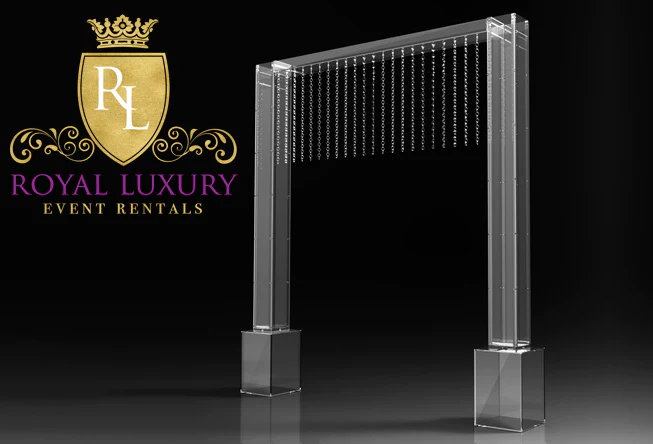 royal luxury events, wedding decor, canopy rental, acrylic