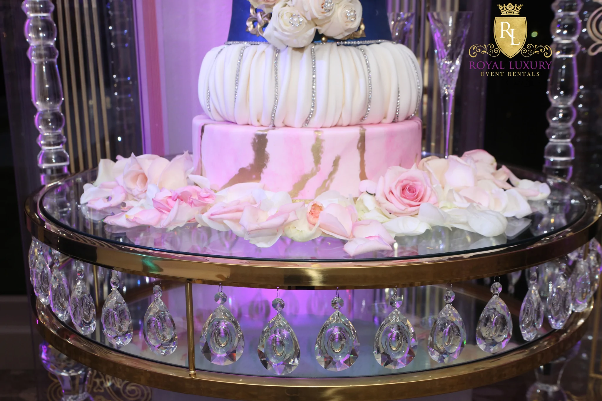 Cake Table, royal luxury events, event rentals,