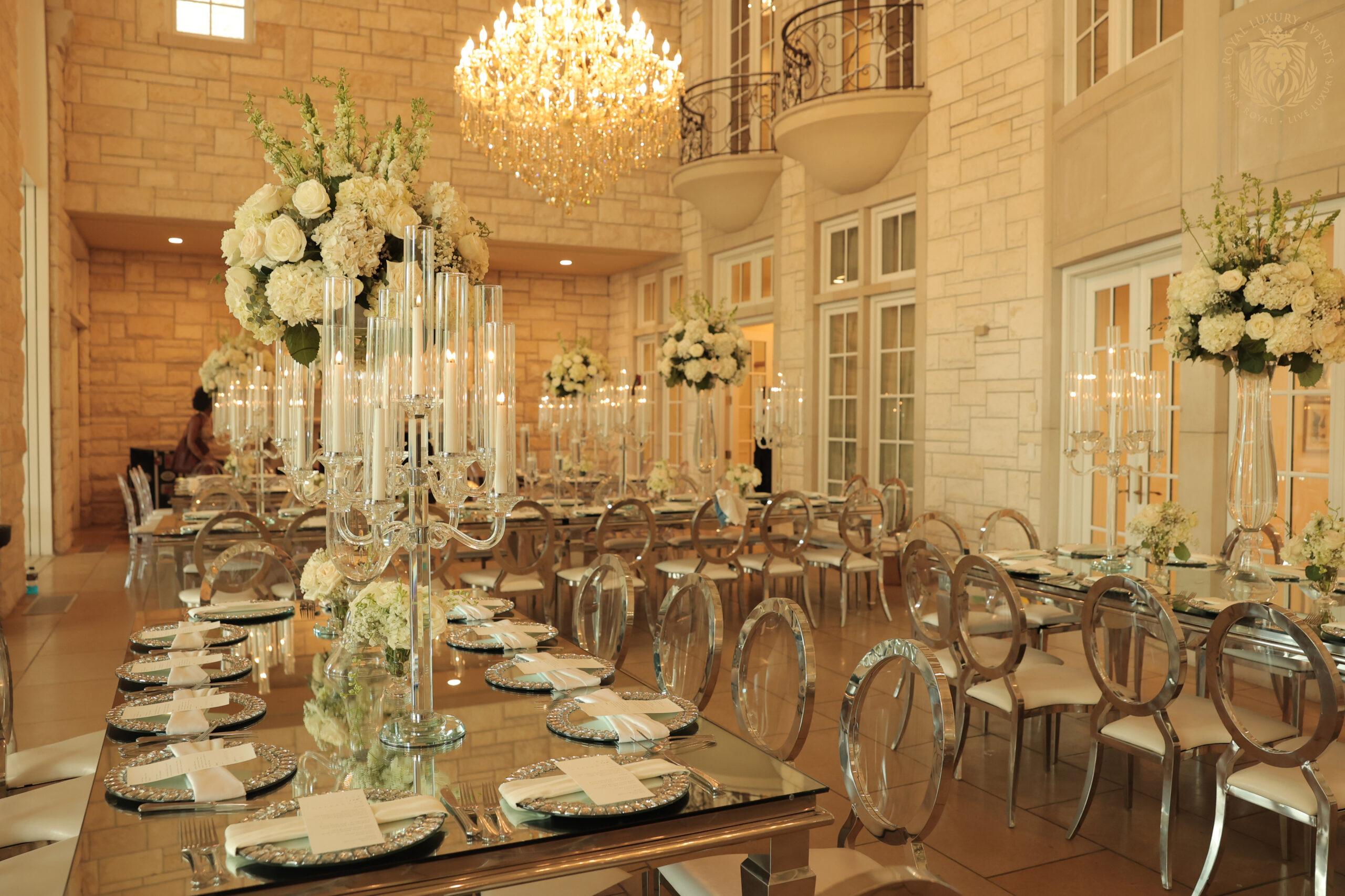 Silver & White Wedding in Dallas, Texas