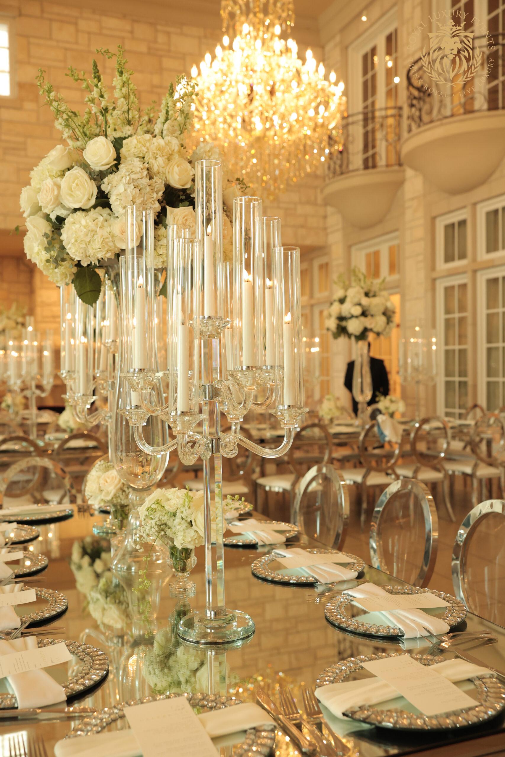 Silver & White Wedding in Dallas, Texas reception