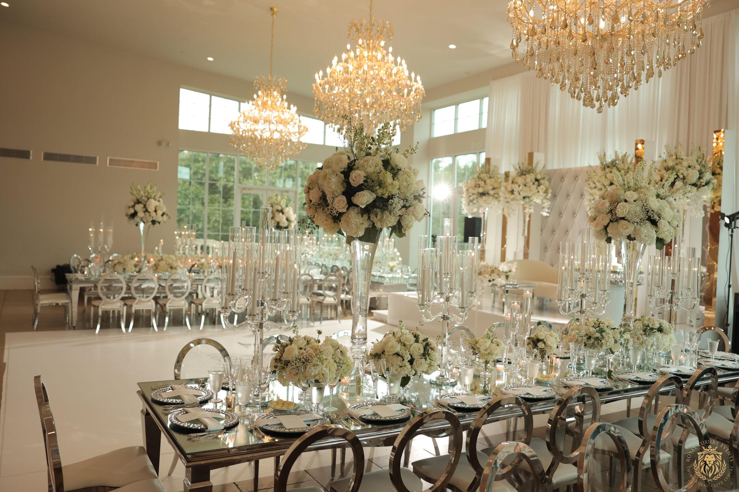 Silver & White Wedding in Dallas, Texas