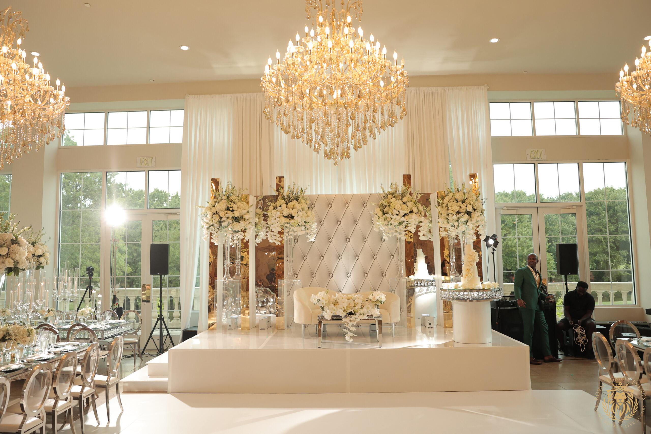 Silver & White Wedding in Dallas, Texas sweetheart table