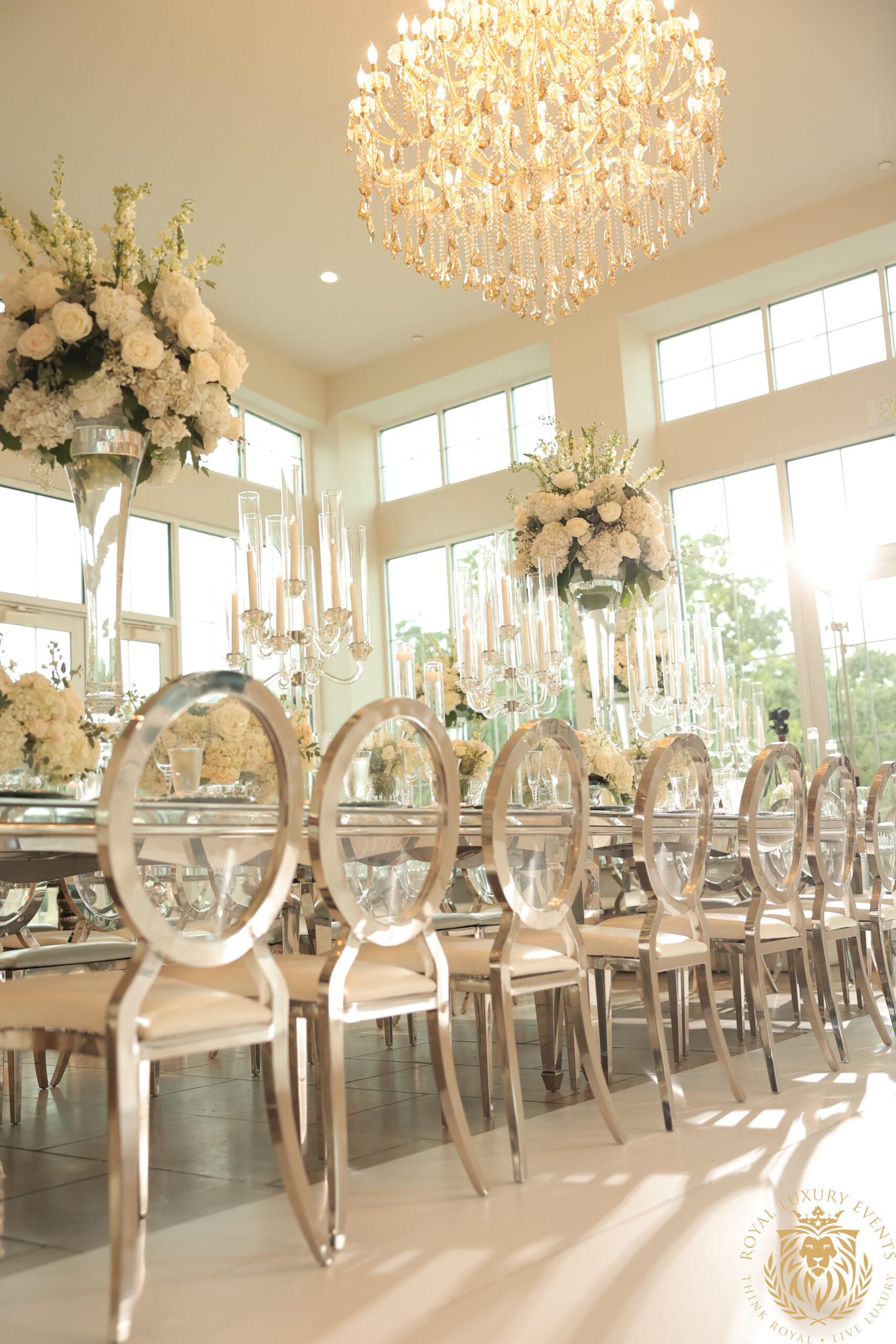 Silver & White Wedding in Dallas, Texas