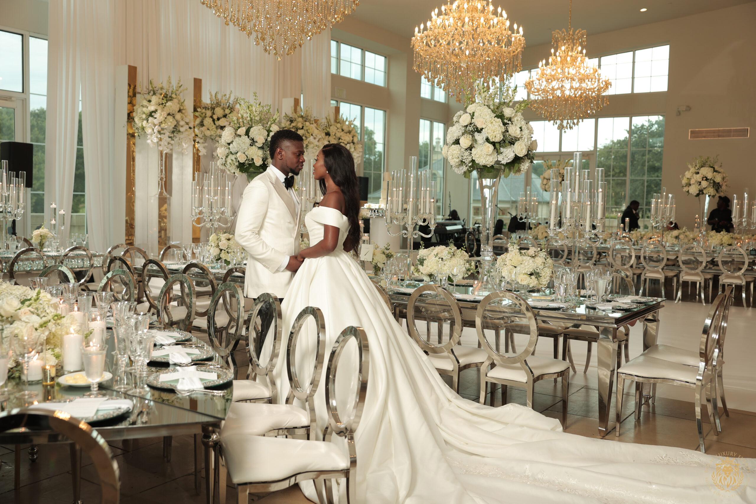 Silver & White Wedding in Dallas, Texas