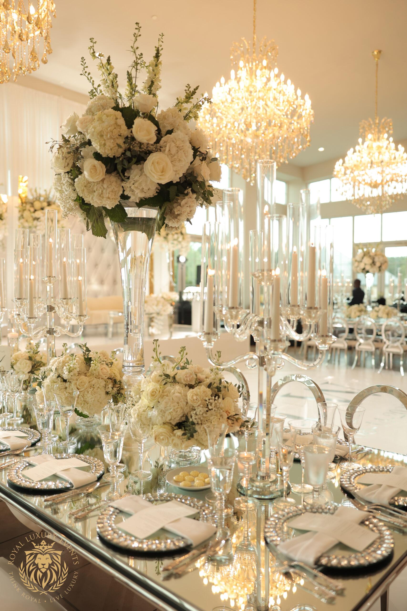 Silver & White Wedding in Dallas, Texas