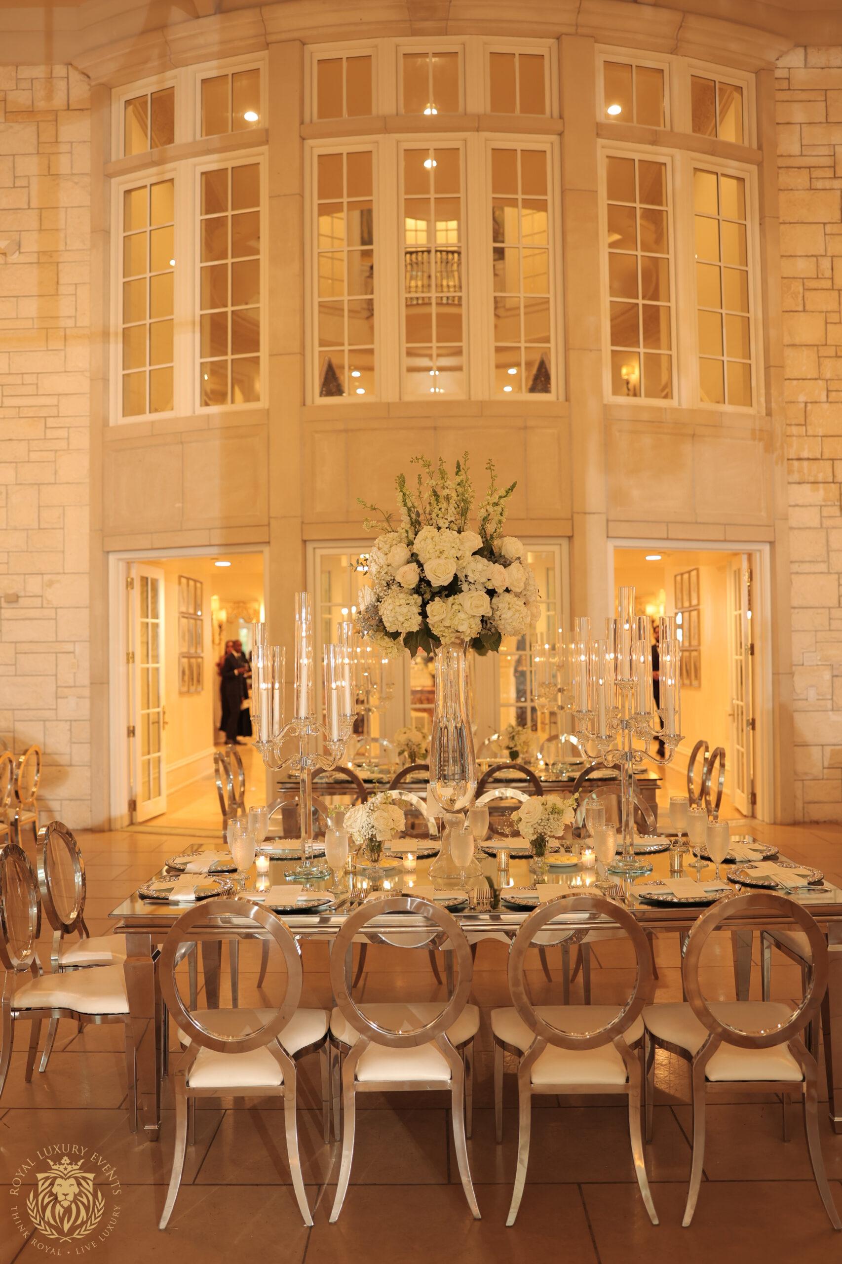 Silver & White Wedding in Dallas, Texas