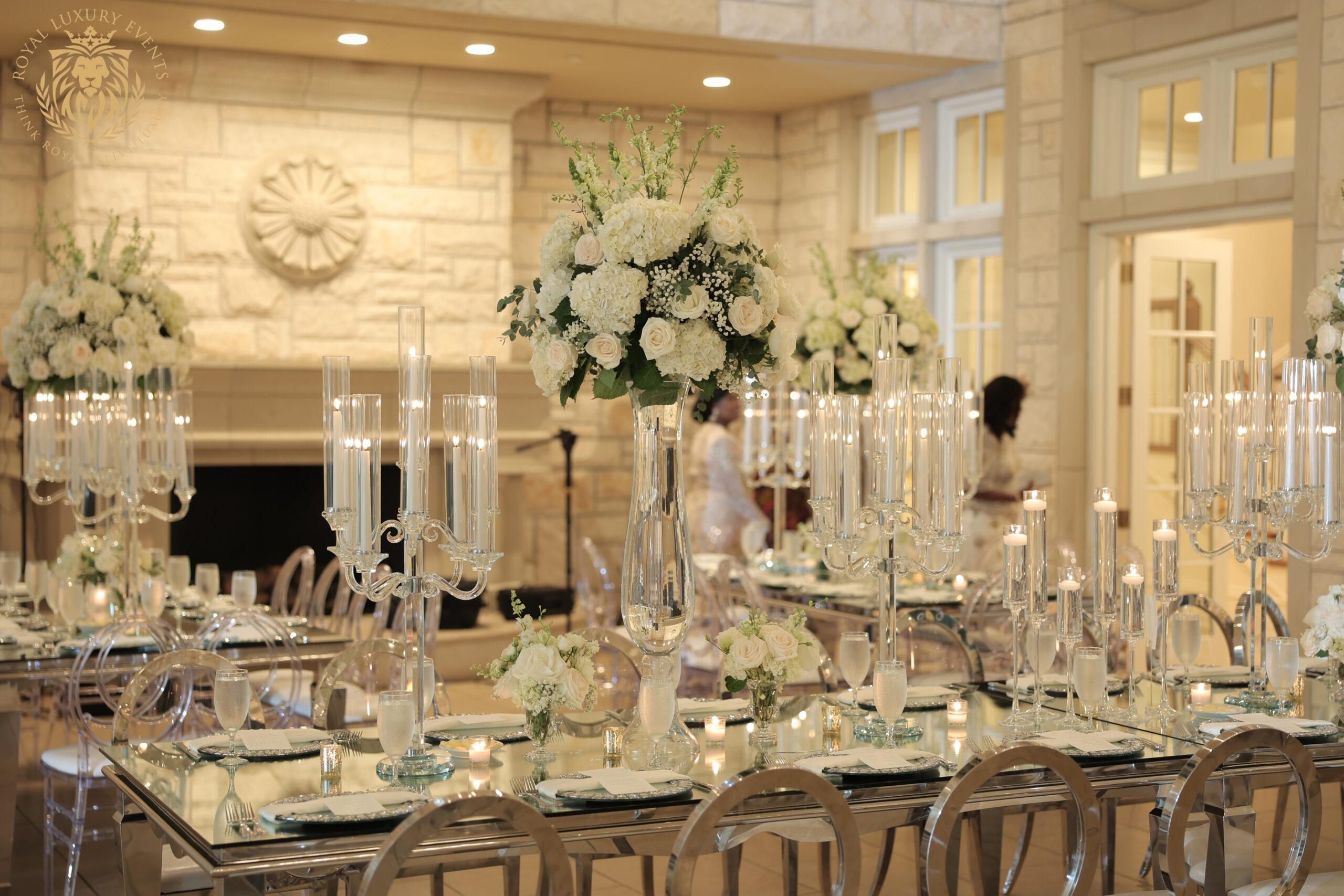 Silver & White Wedding in Dallas, Texas
