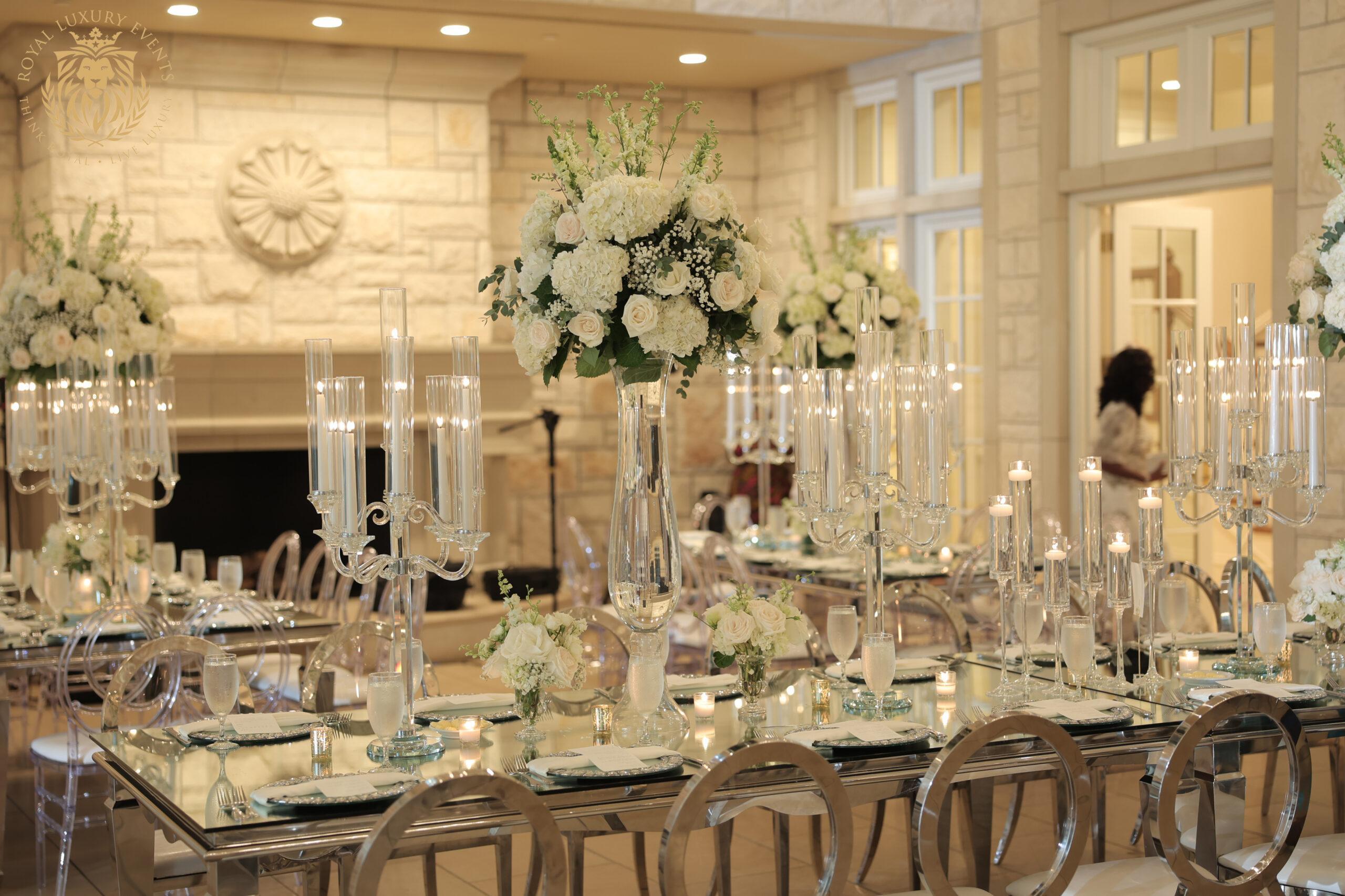 Silver & White Wedding in Dallas, Texas