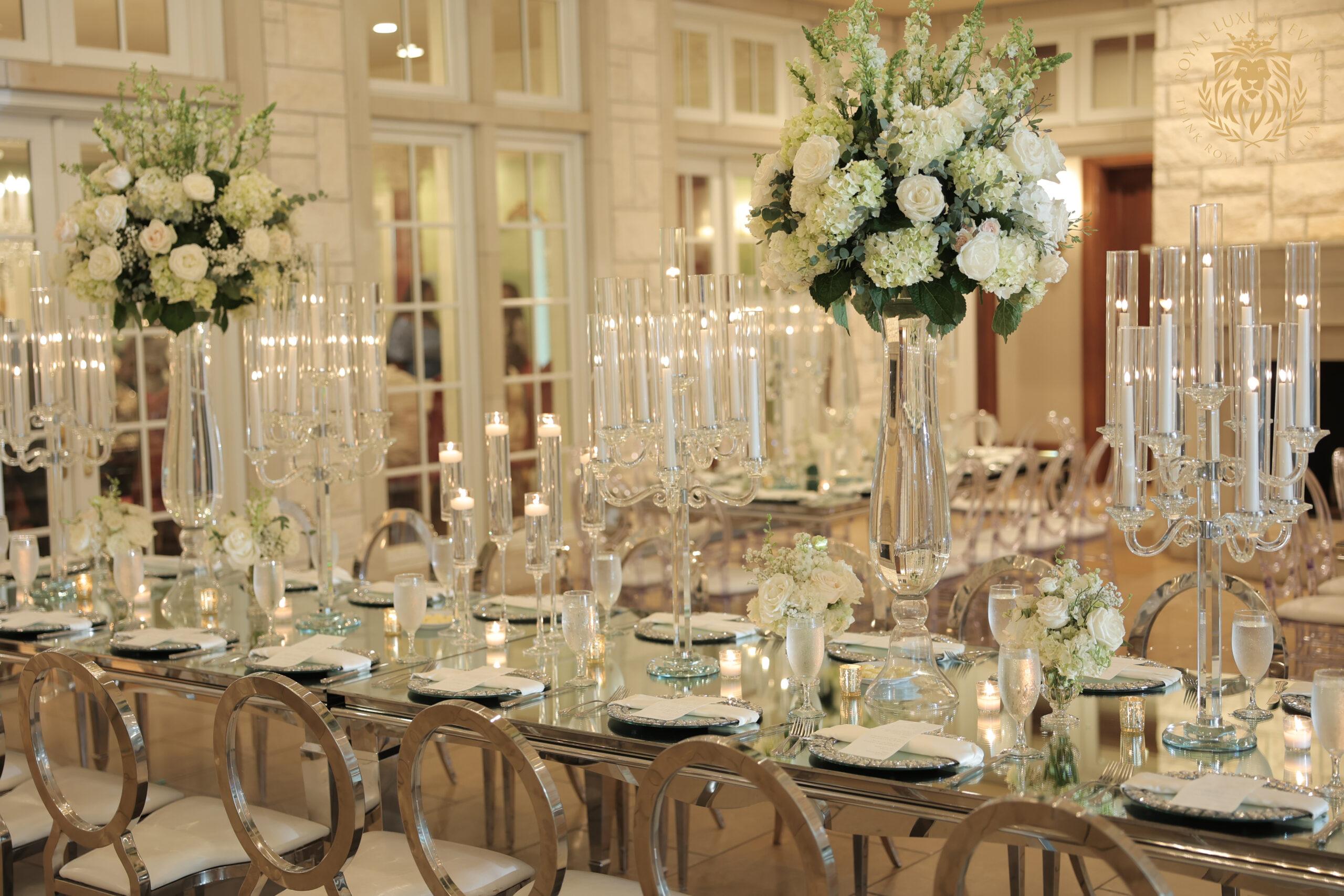 Silver & White Wedding in Dallas, Texas
