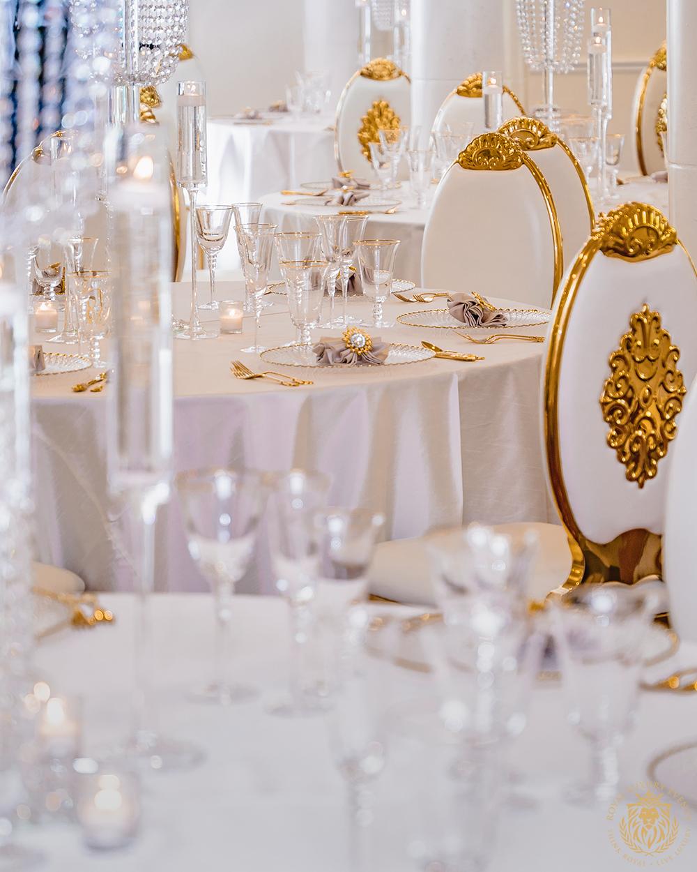 white gold ivory wedding in houston texas - florist - wedding reception decor