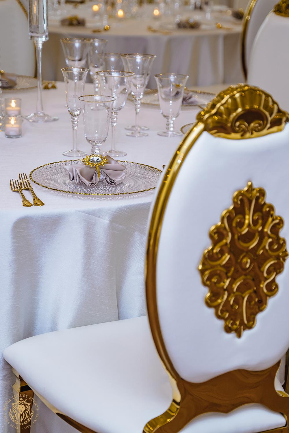 white gold ivory wedding in houston texas - florist - wedding reception decor