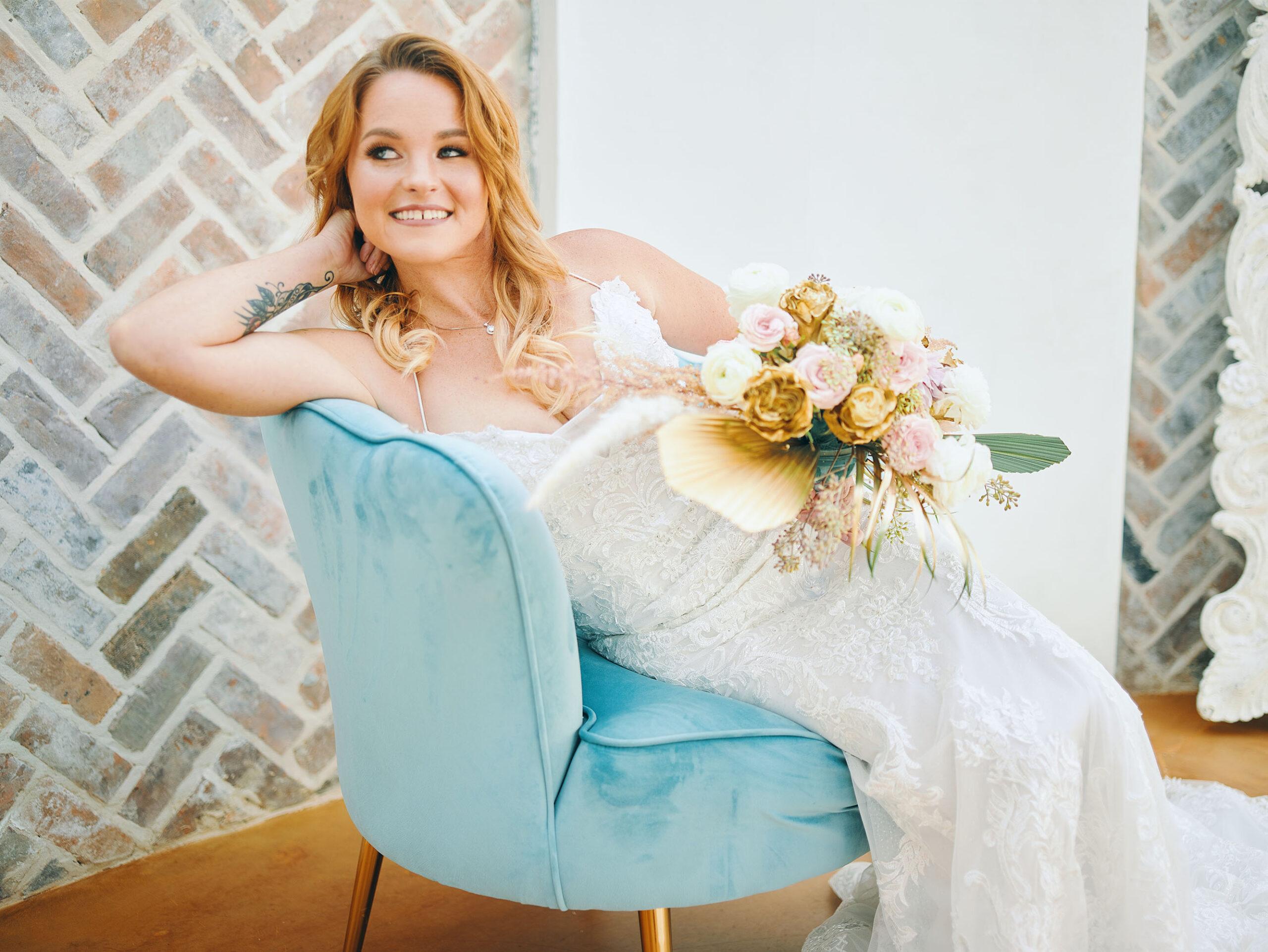 bridal bouquet - wedding dress