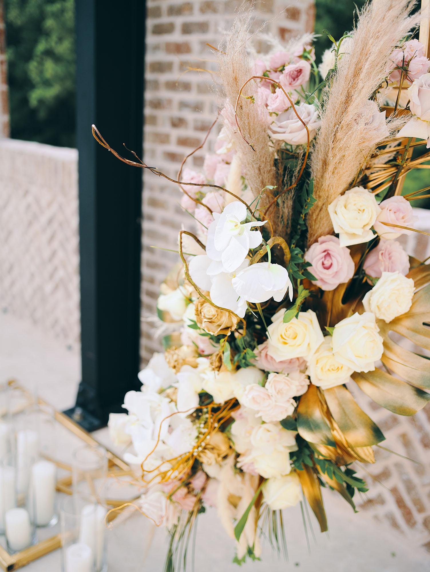 outdoor wedding ceremony decor - flowers