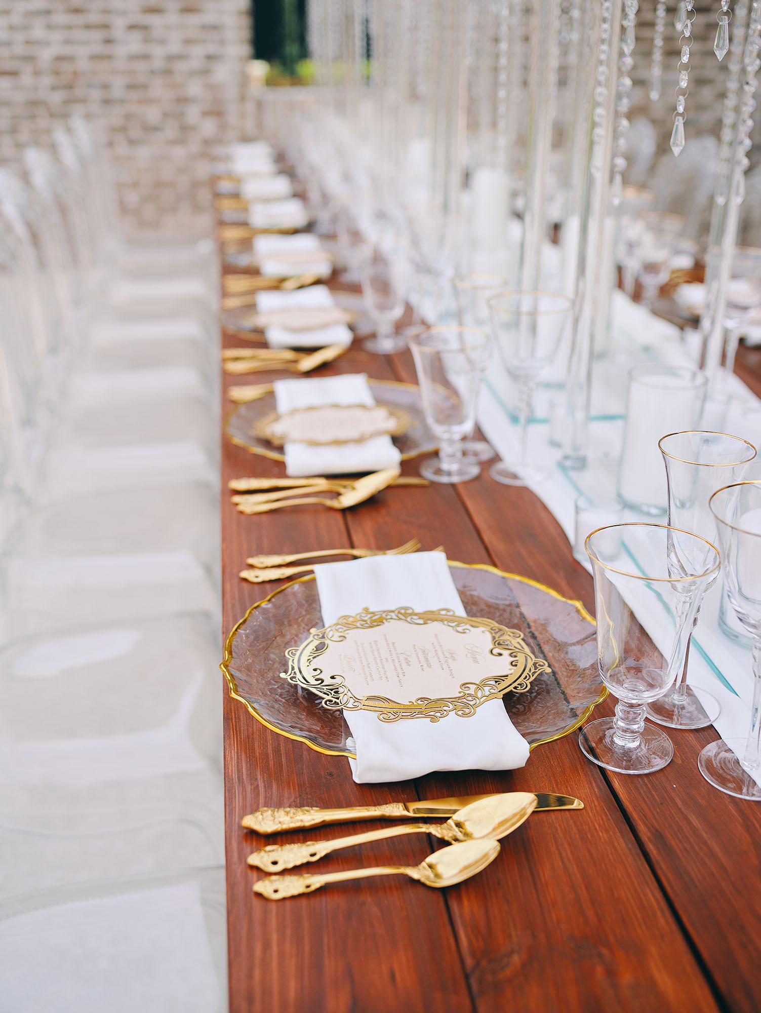 Outdoor boho wedding reception decor - luxury