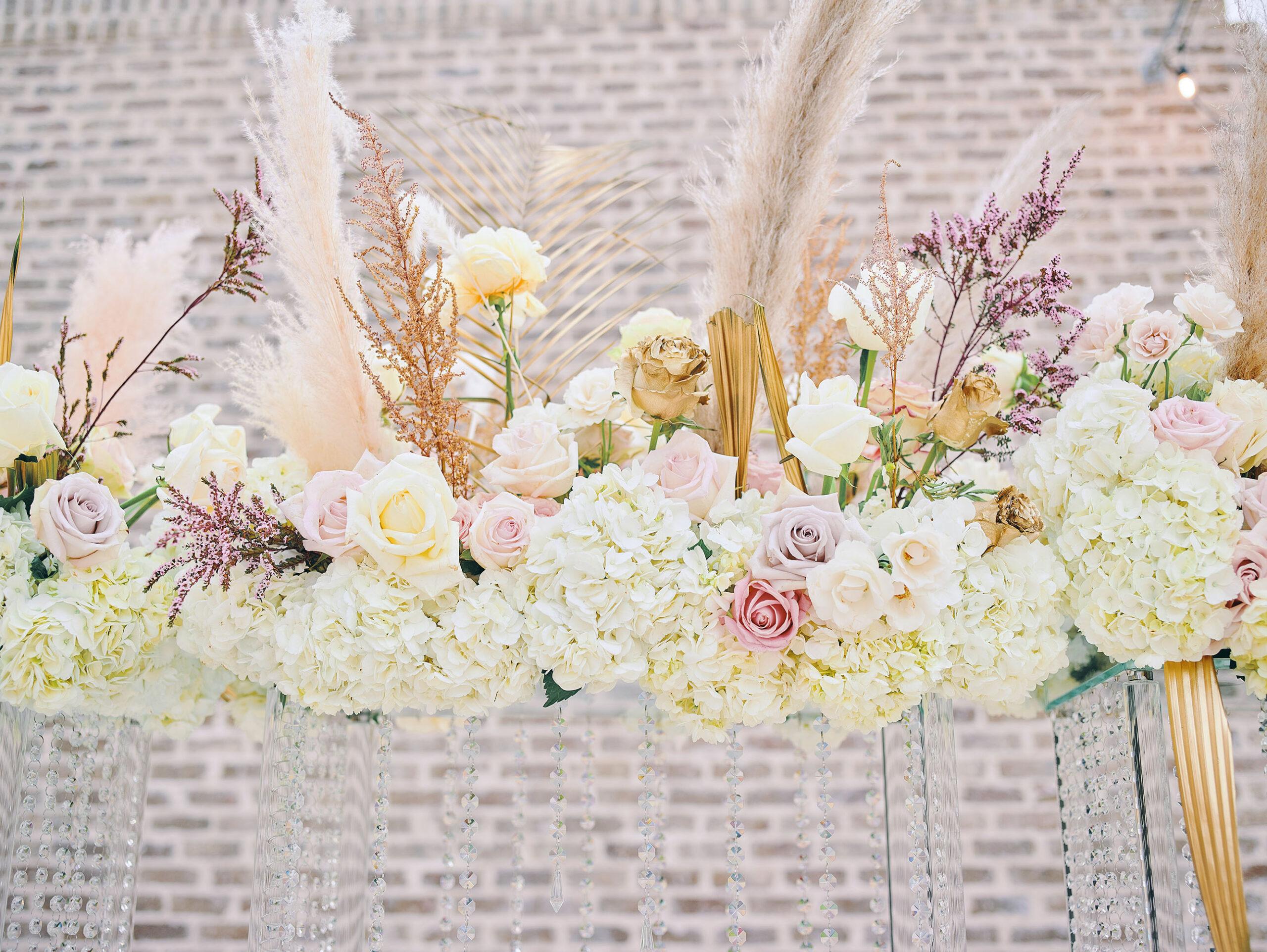 Outdoor boho wedding reception decor - luxury