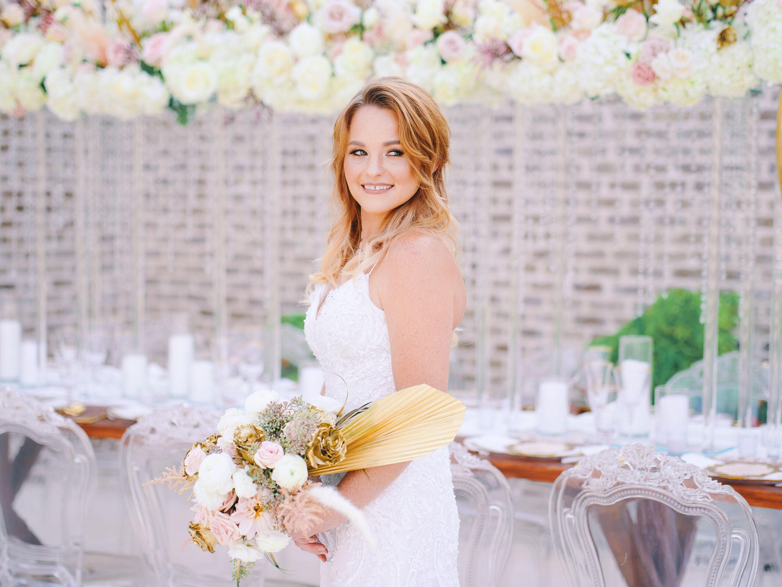 Outdoor boho wedding reception decor - luxury