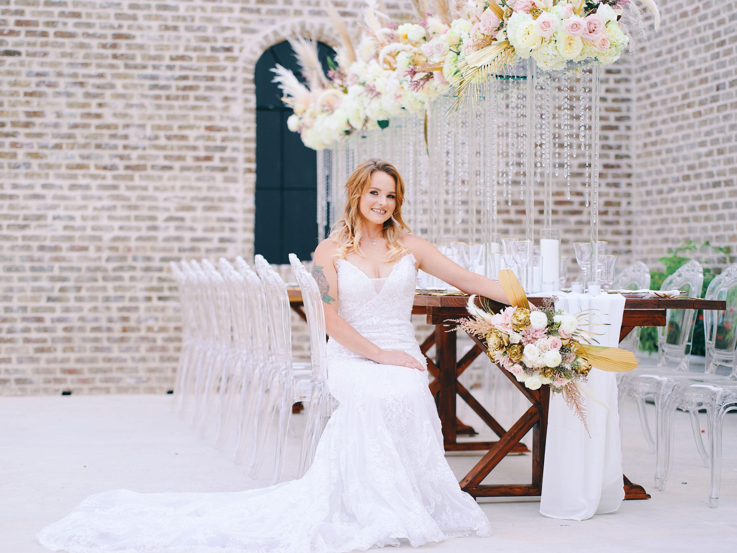 Outdoor boho wedding reception decor - luxury