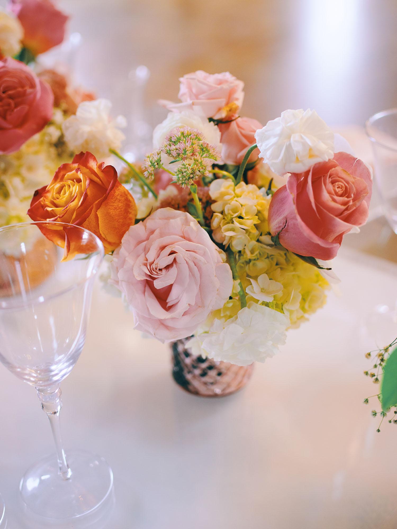 Indoor Wedding Ghost Tables