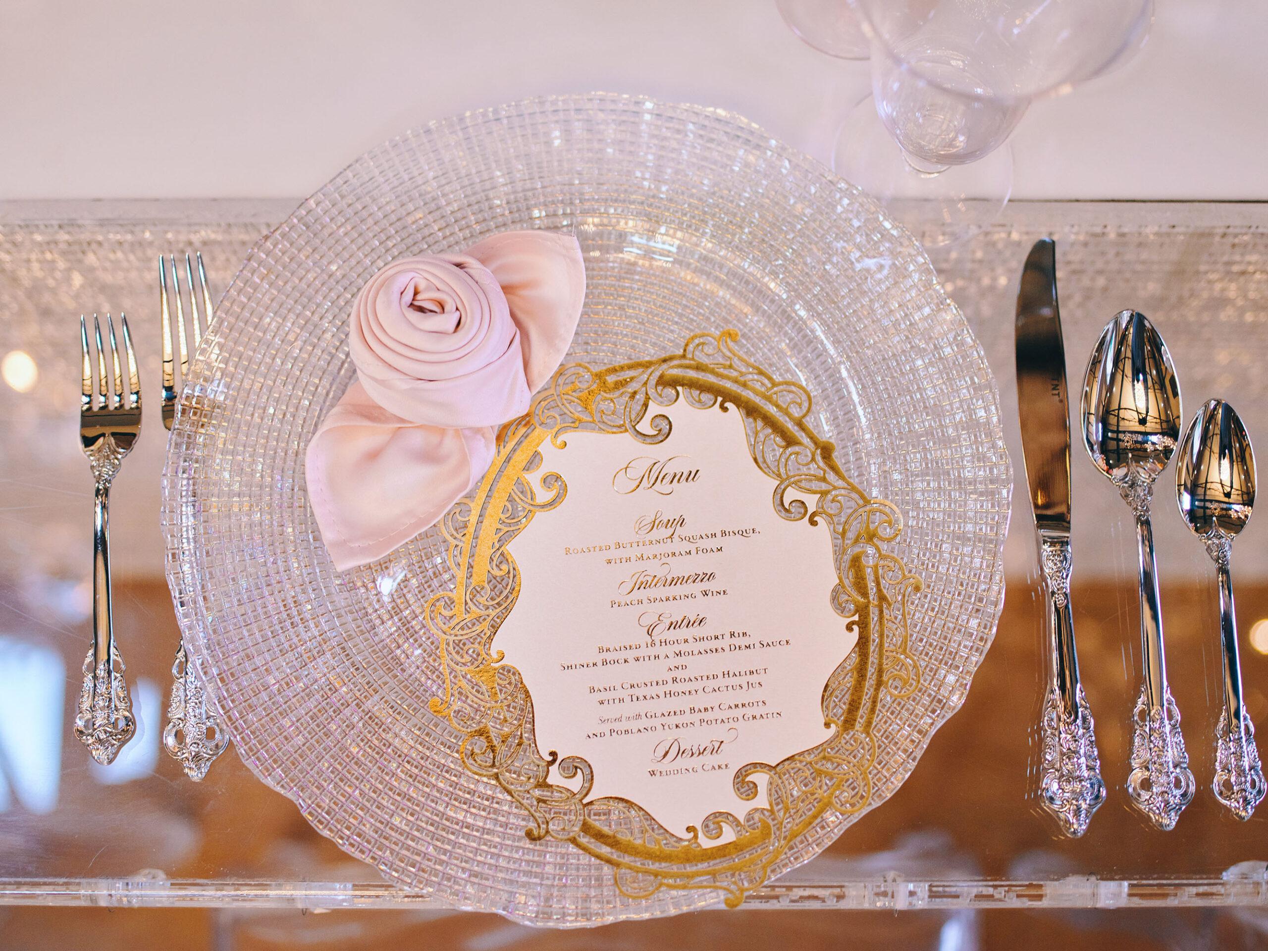 Indoor Wedding Ghost Tables
