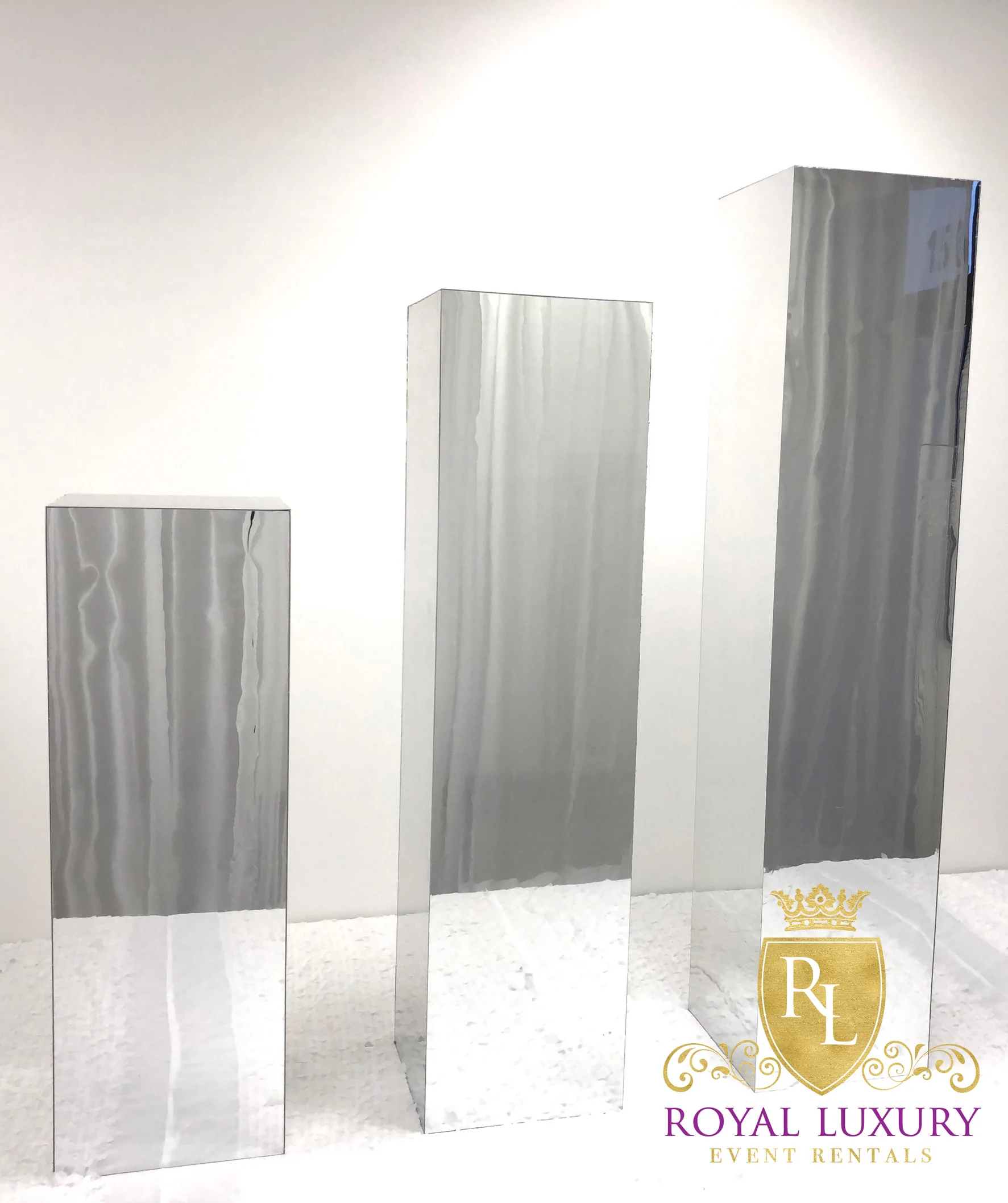 Mirrored Flower Stand