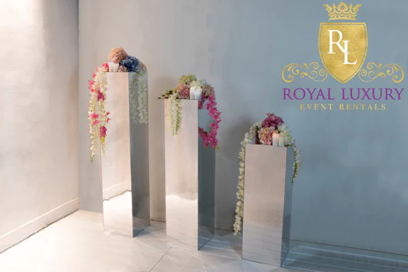 Mirrored Flower Stand