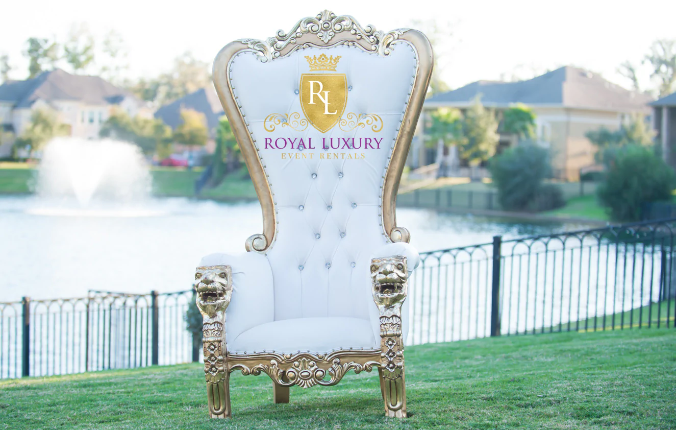 Lion Gold Throne Chair