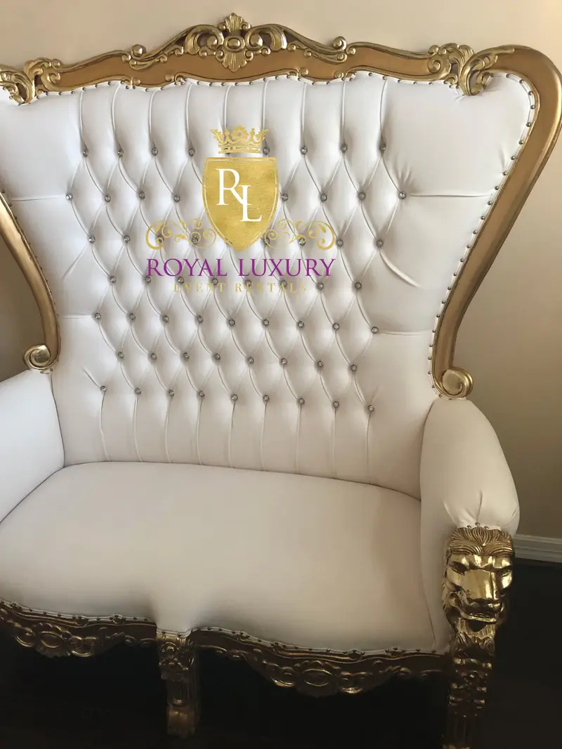 Gold Throne Loveseat
