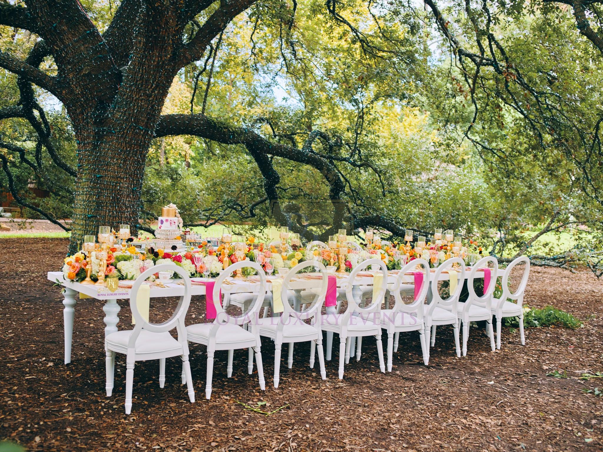 Royal White Rectangular Dining Table