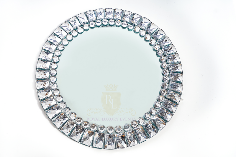 13-Inch Royal Mirrored Glass Charger