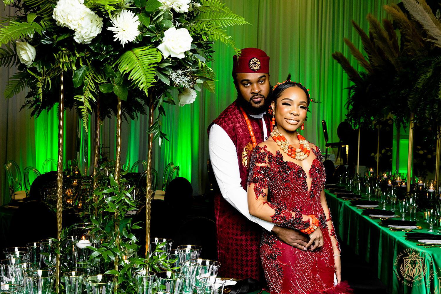 LUXURY EMERALD WEDDING WITH PAMPAS GRASS