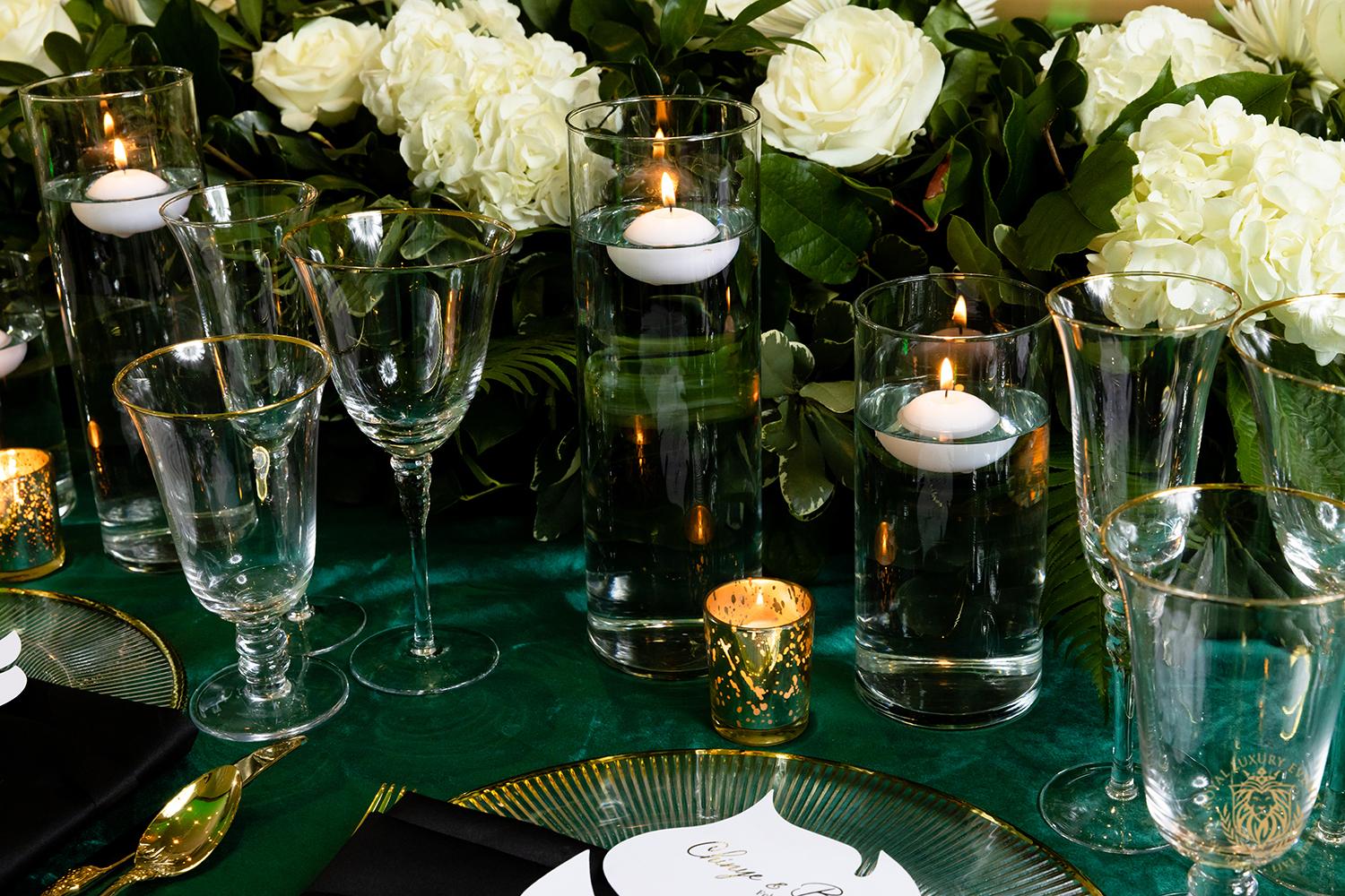 Chinye & Basil: Luxury Emerald Wedding With Pampas Grass