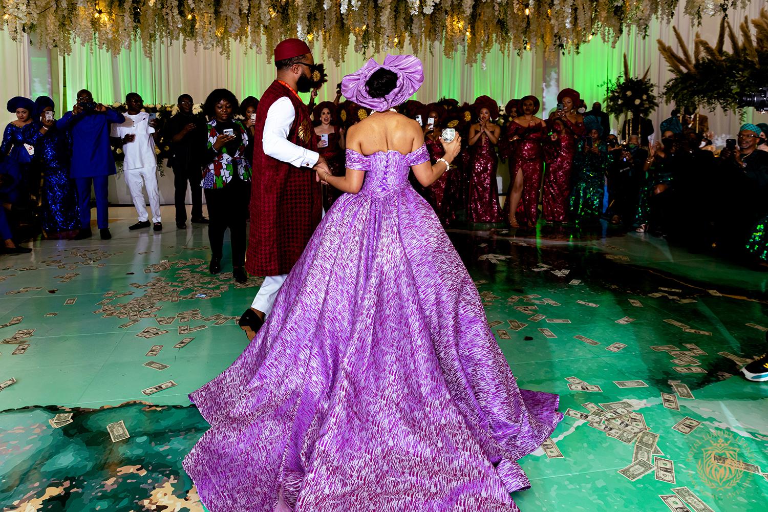 Chinye & Basil: Luxury Emerald Wedding With Pampas Grass