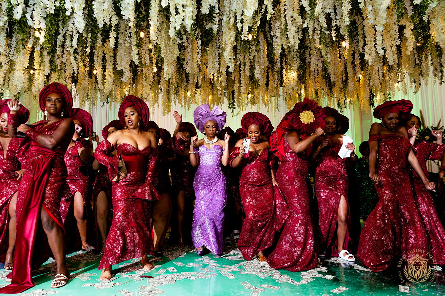 Chinye & Basil: Luxury Emerald Wedding With Pampas Grass