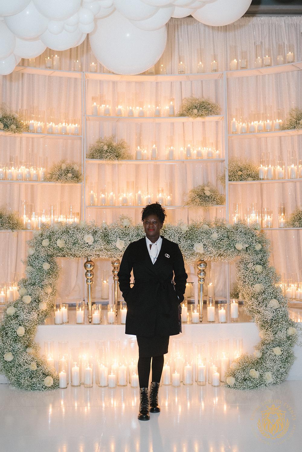 wedding reception decor houston - centerpieces - babys breath - anna jongejan