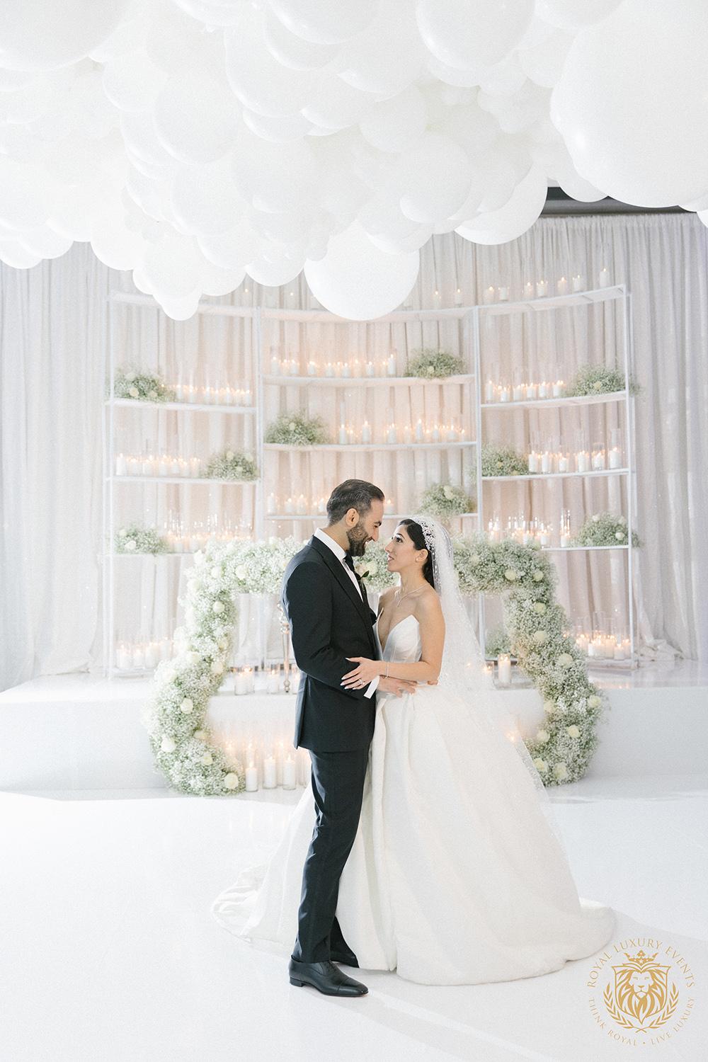 wedding reception decor houston - centerpieces - babys breath
