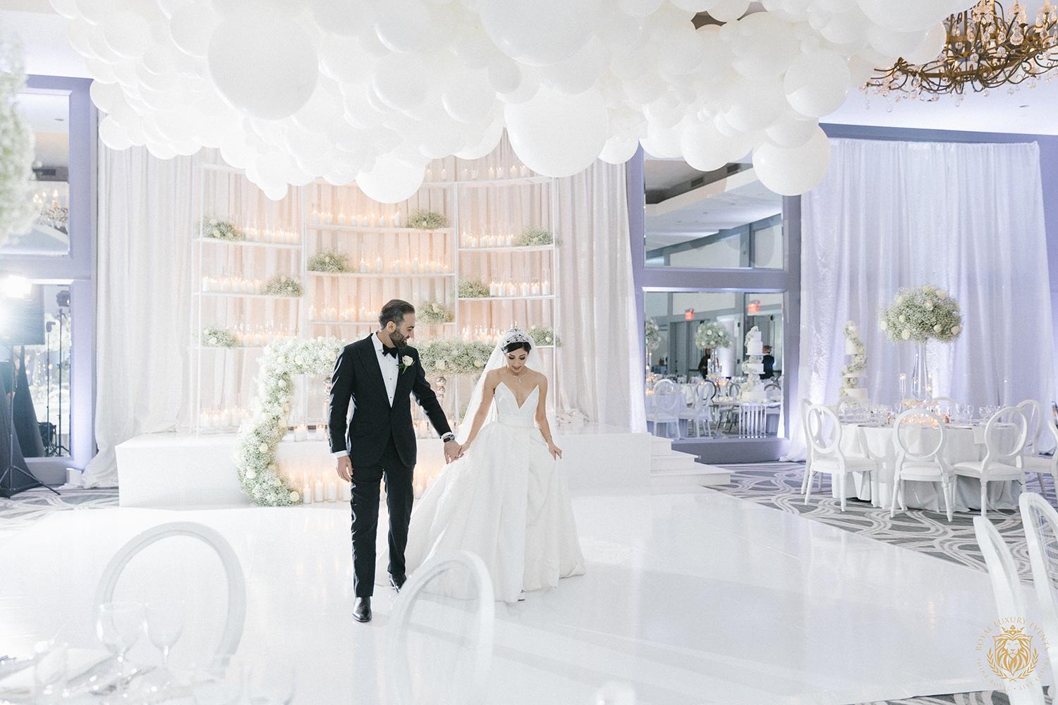 wedding reception decor houston - centerpieces - babys breath