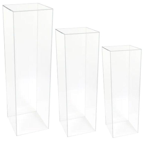Acrylic Clear Flower Stand in 3 different heights