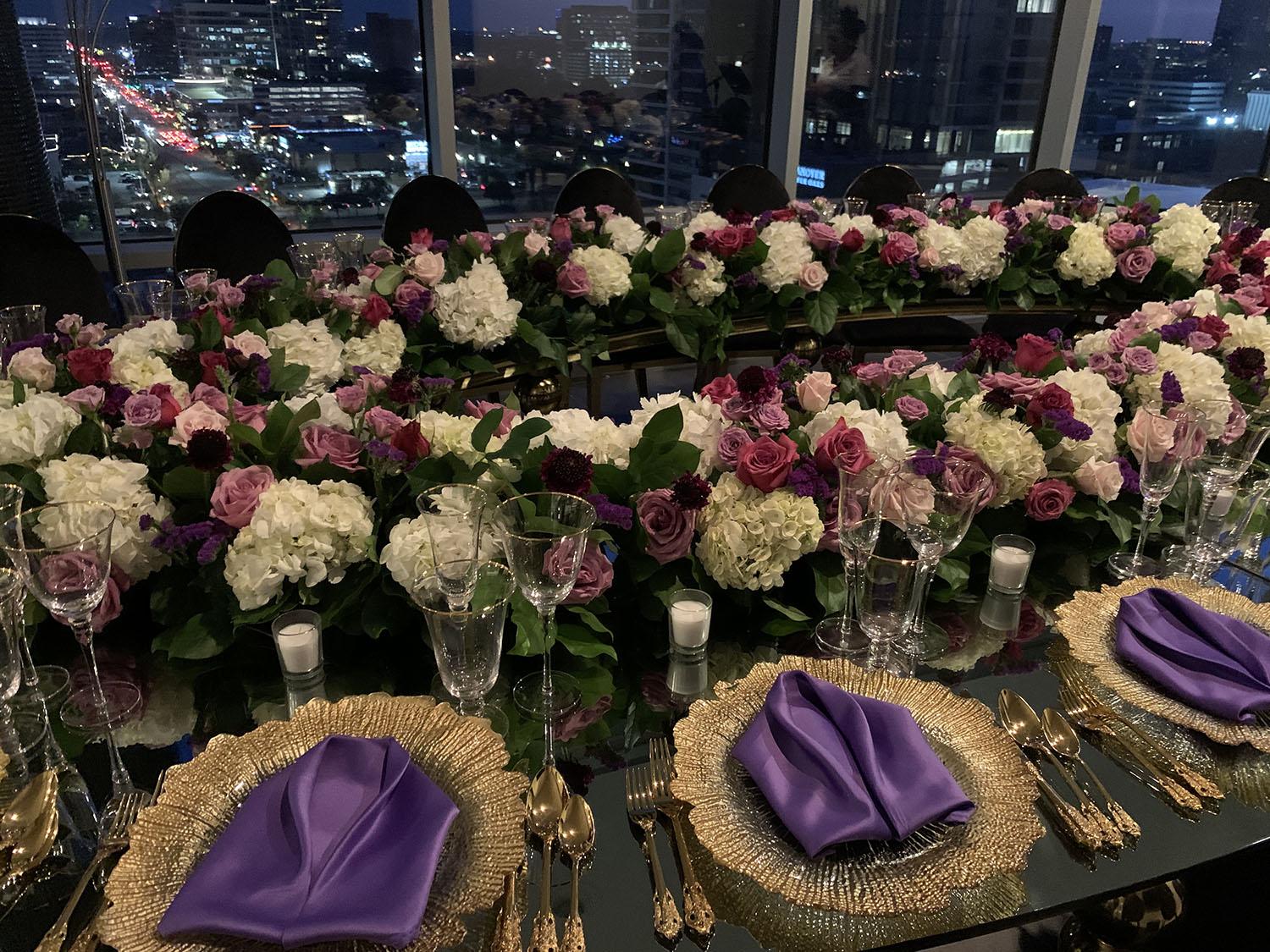 teardrop tables, river oaks, private dinner, party, corporate, chargers
