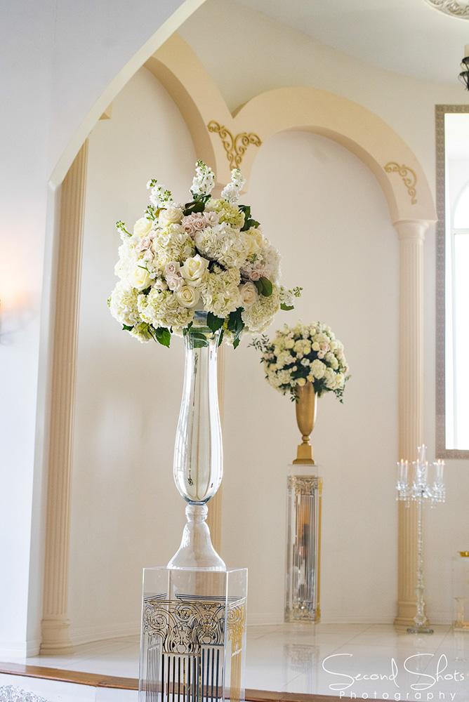 white and gold wedding decor - royal luxury events - rentals - flowers - gold chairs - fancy chairs