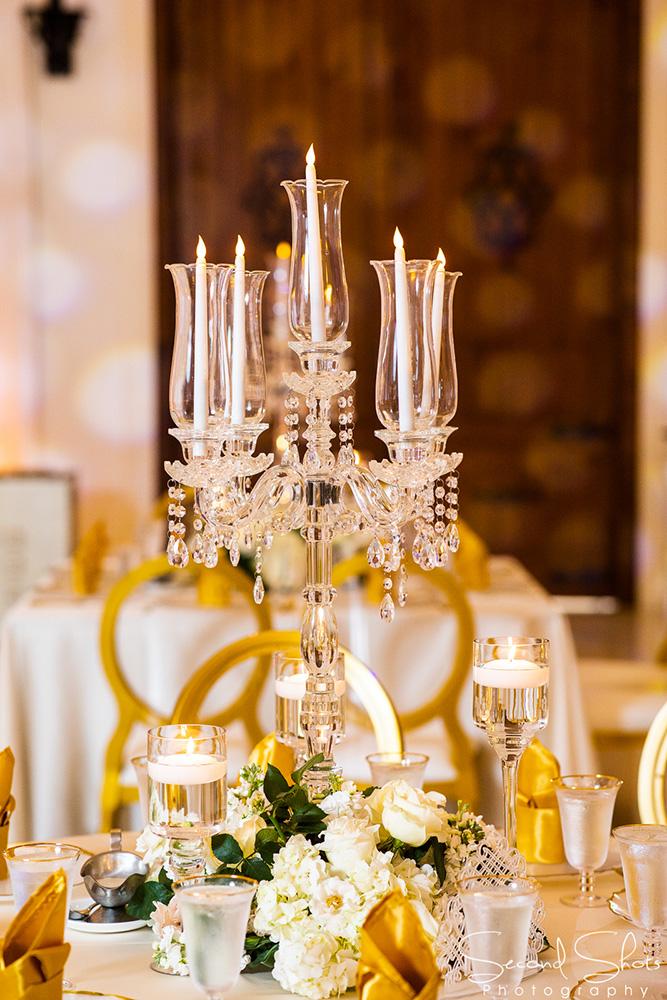 white and gold wedding decor - royal luxury events - rentals - flowers - gold chairs - fancy chairs