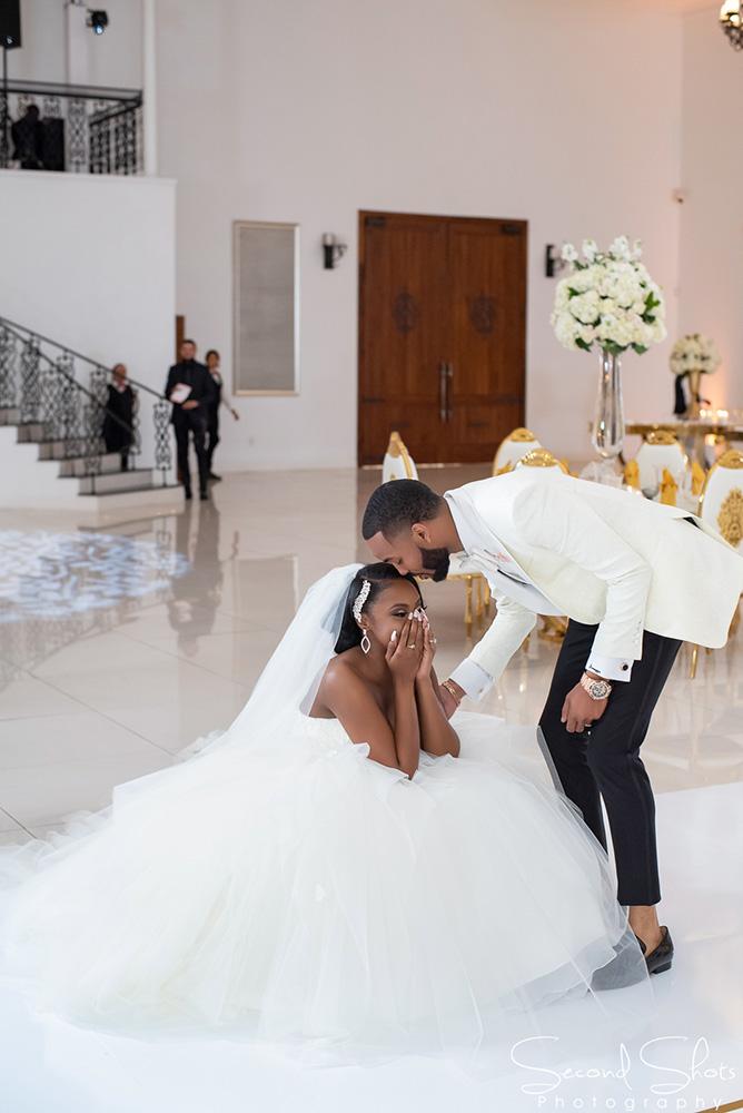 white and gold wedding decor - royal luxury events - rentals - flowers - gold chairs - fancy chairs
