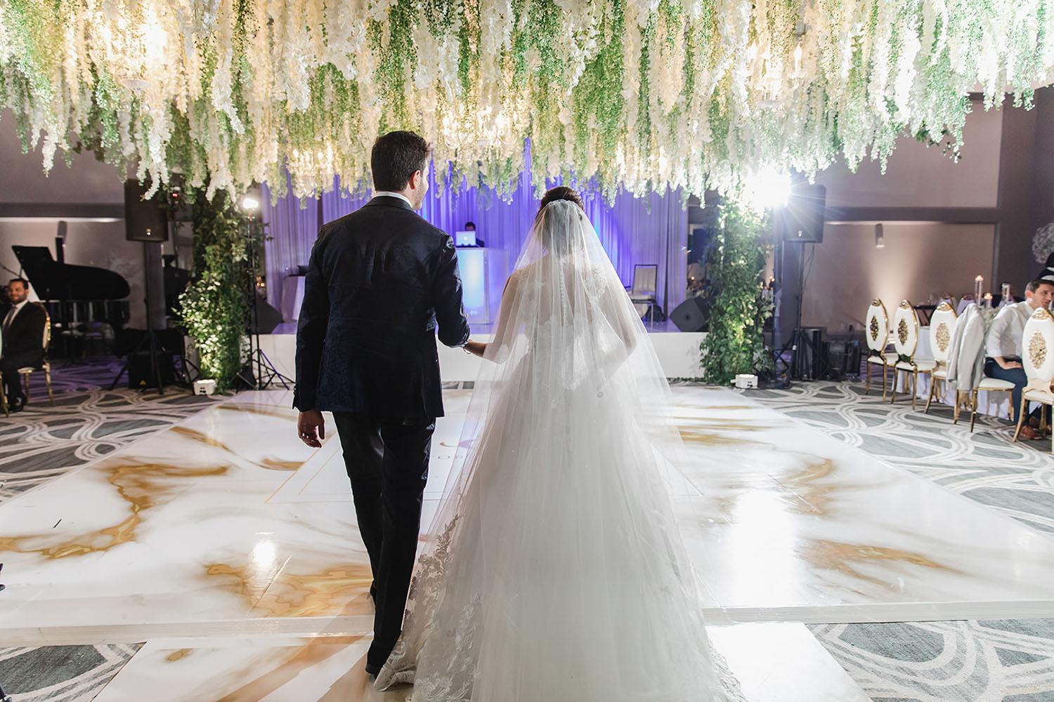 Wisteria, Baby's Breath, reception decor, omni houston, wedding decor, florist in houston