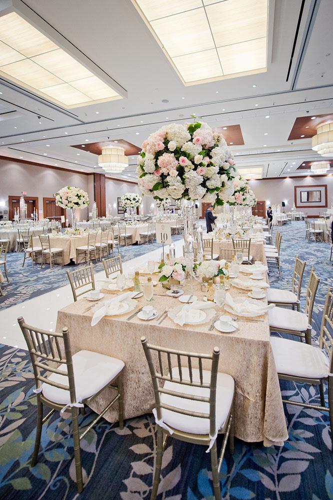 wedding reception decor - westin memorial - royal luxury - wedding rentals