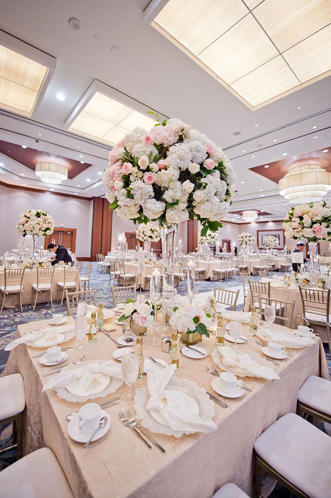 wedding reception decor - westin memorial - royal luxury - wedding rentals