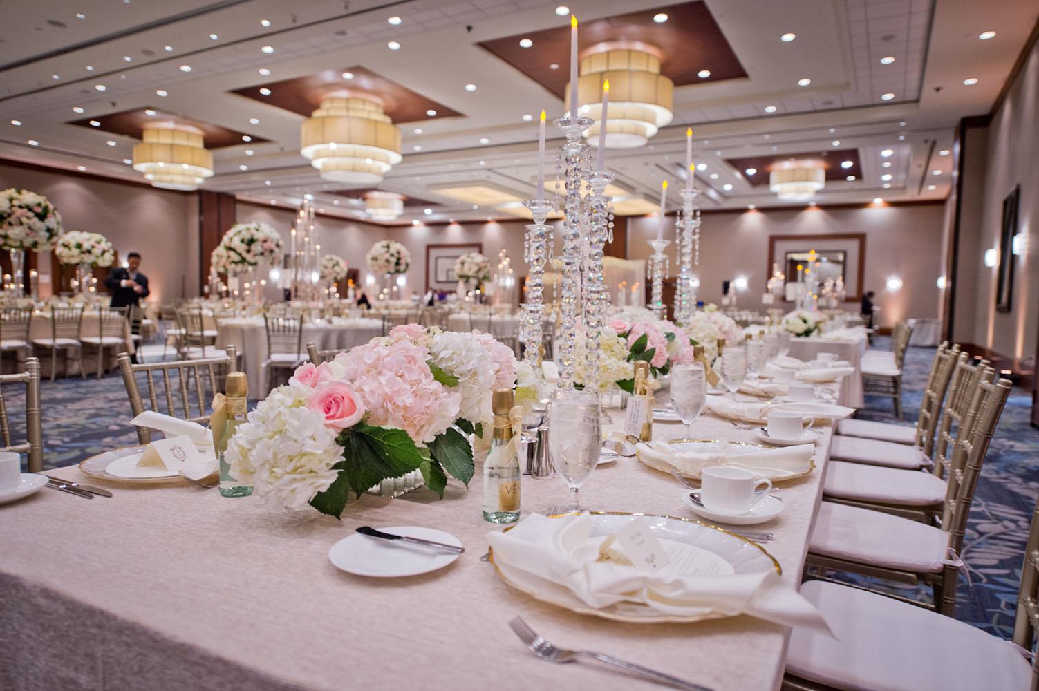 wedding reception decor - westin memorial - royal luxury - wedding rentals