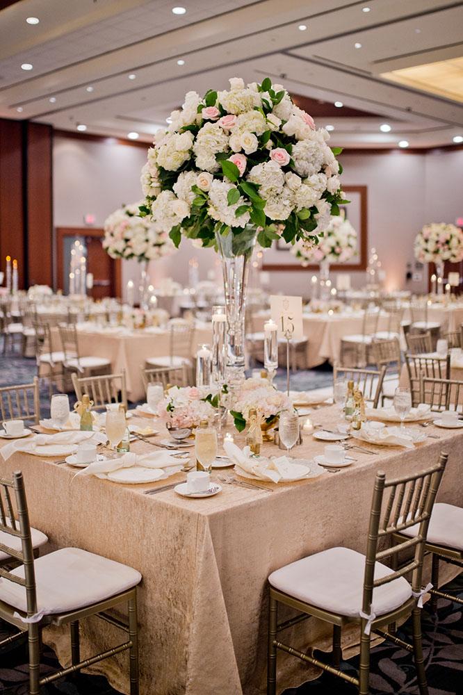 wedding reception decor - westin memorial - royal luxury - wedding rentals
