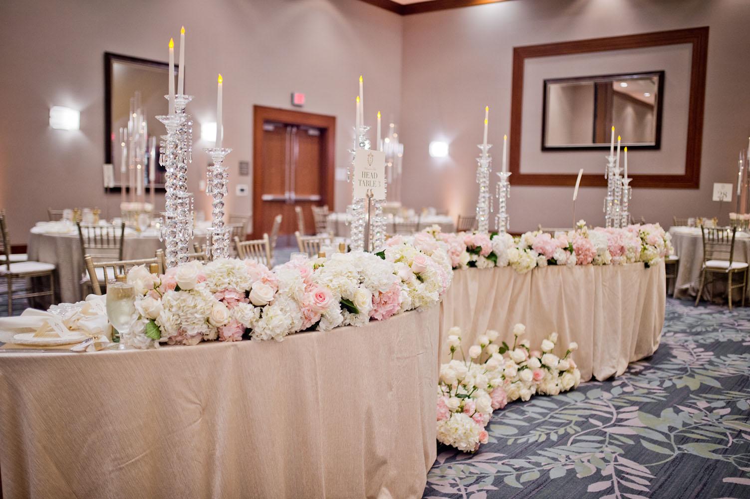 wedding reception decor - westin memorial - royal luxury - wedding rentals